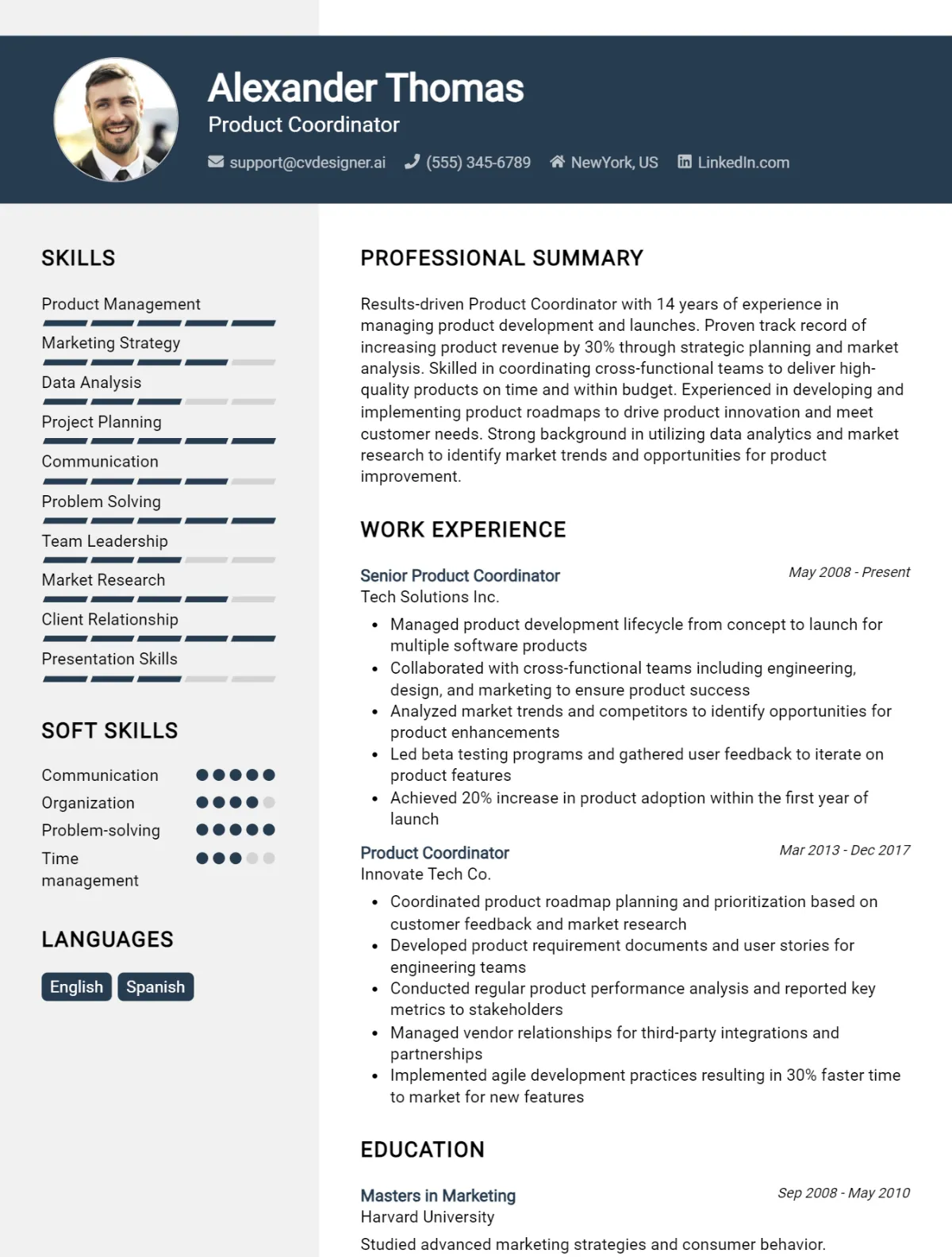 Product Coordinator CV Example For 2026: How to Craft a Winning CV Preview