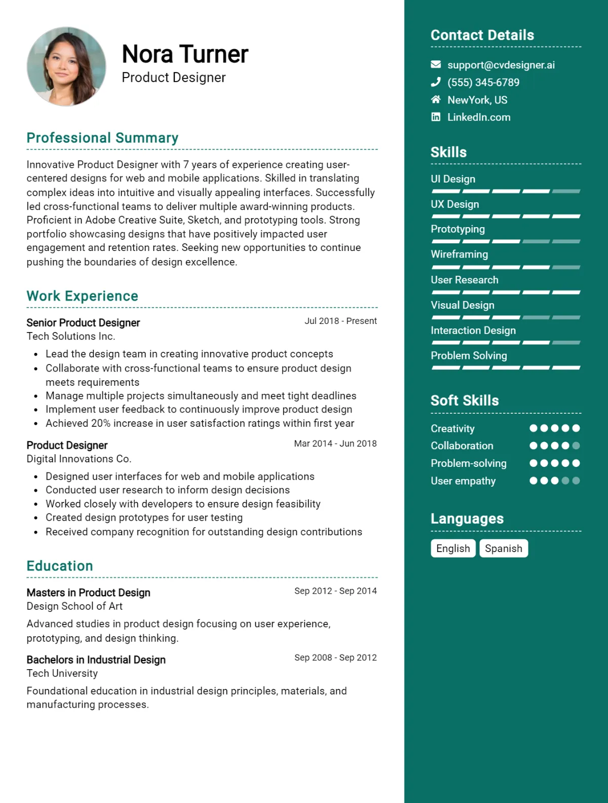Product Designer CV Example For 2026: Best Tips & Templates Preview
