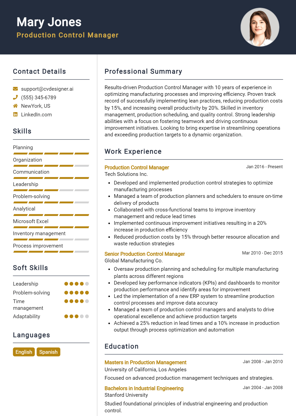 9 Production Control Manager Resume Examples for 2026: Ultimate Guide Preview