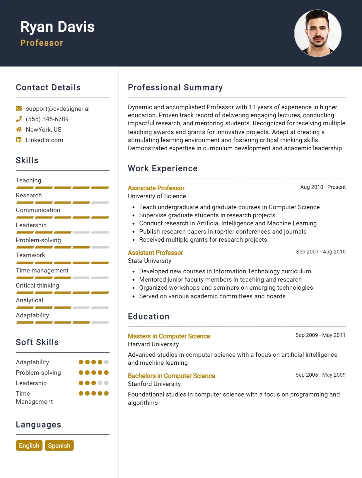 Professor CV Example For 2026: Tips to Stand Out Preview