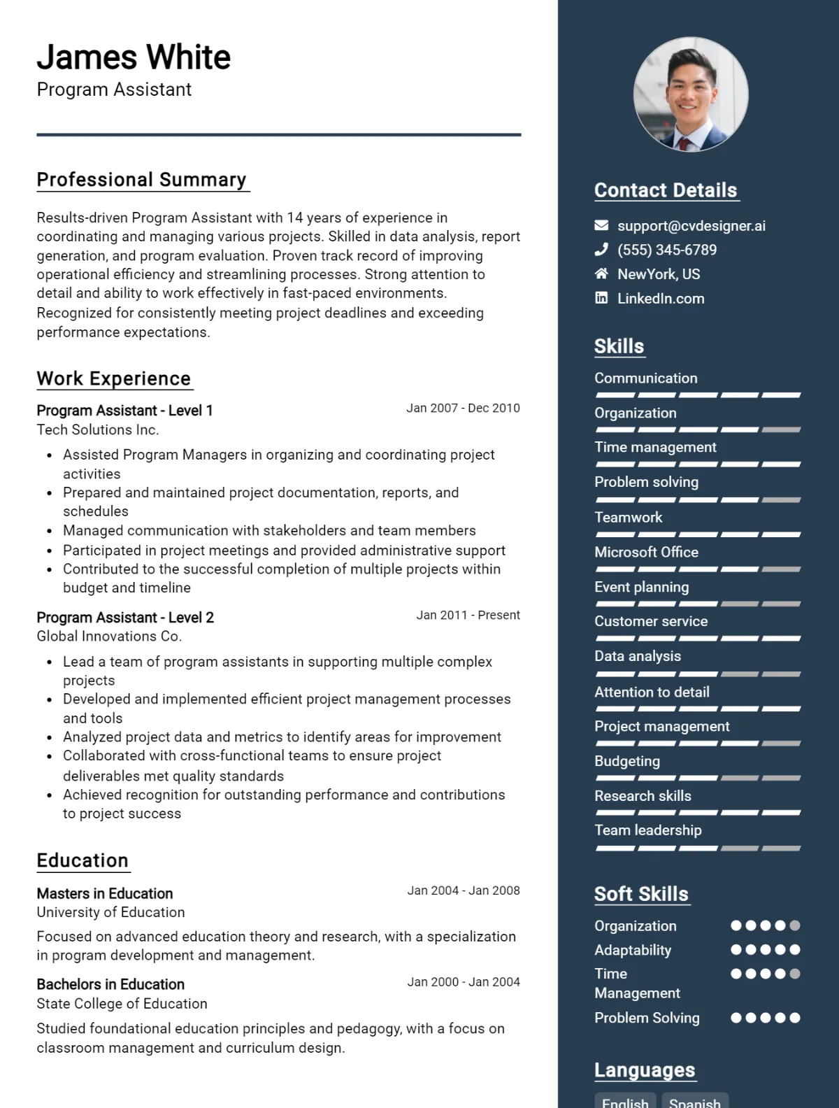 Program Assistant CV Example For 2026: Strategies & Templates Preview