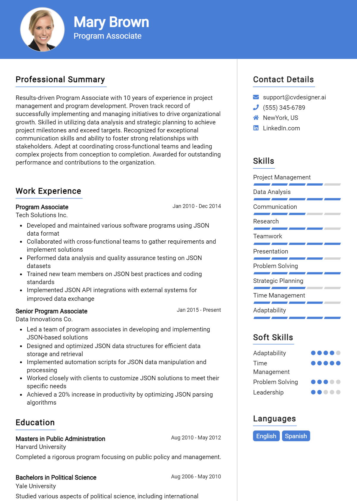 Program Associate Resume Example for 2026: How to Craft a Winning CV Preview