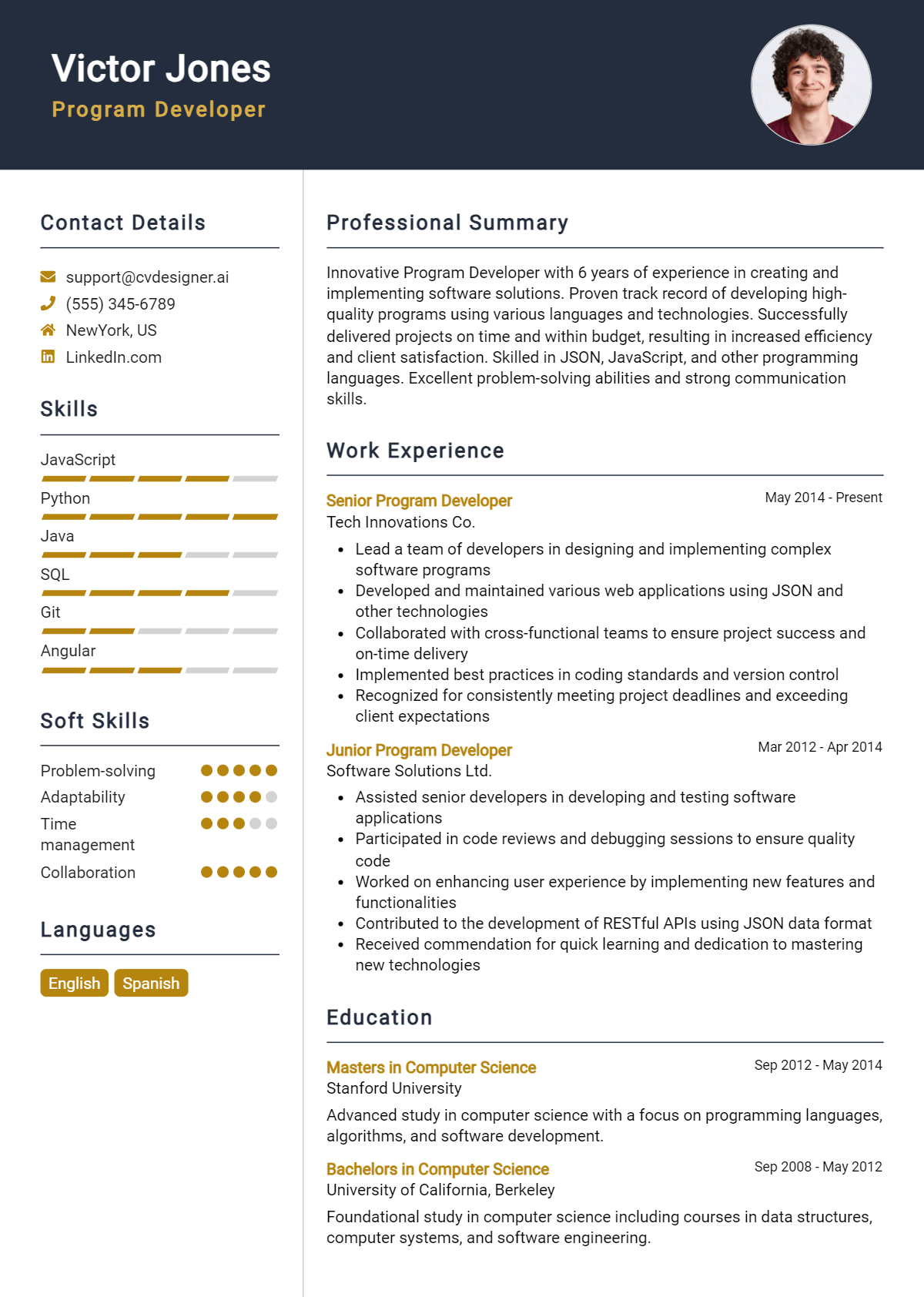 Program Developer Resume Example for 2026: Best Writing Tips Preview