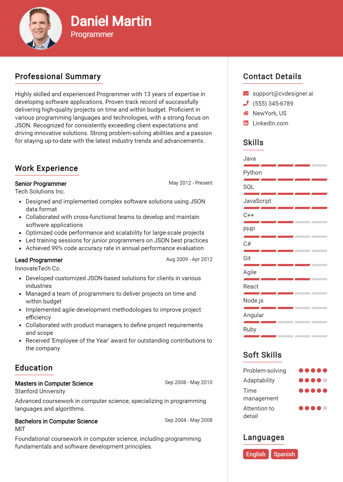 12 Programmer Resume Examples for 2026: Downloadable Templates Preview