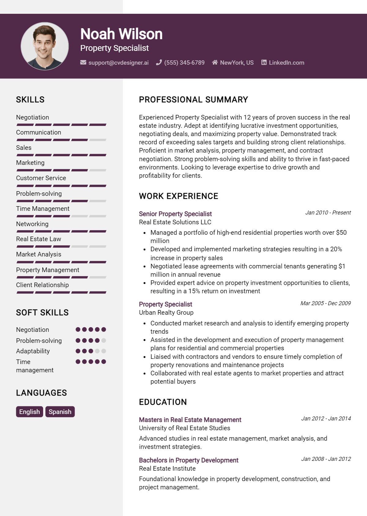 9 Property Specialist Resume Examples for 2026: Top Templates Preview