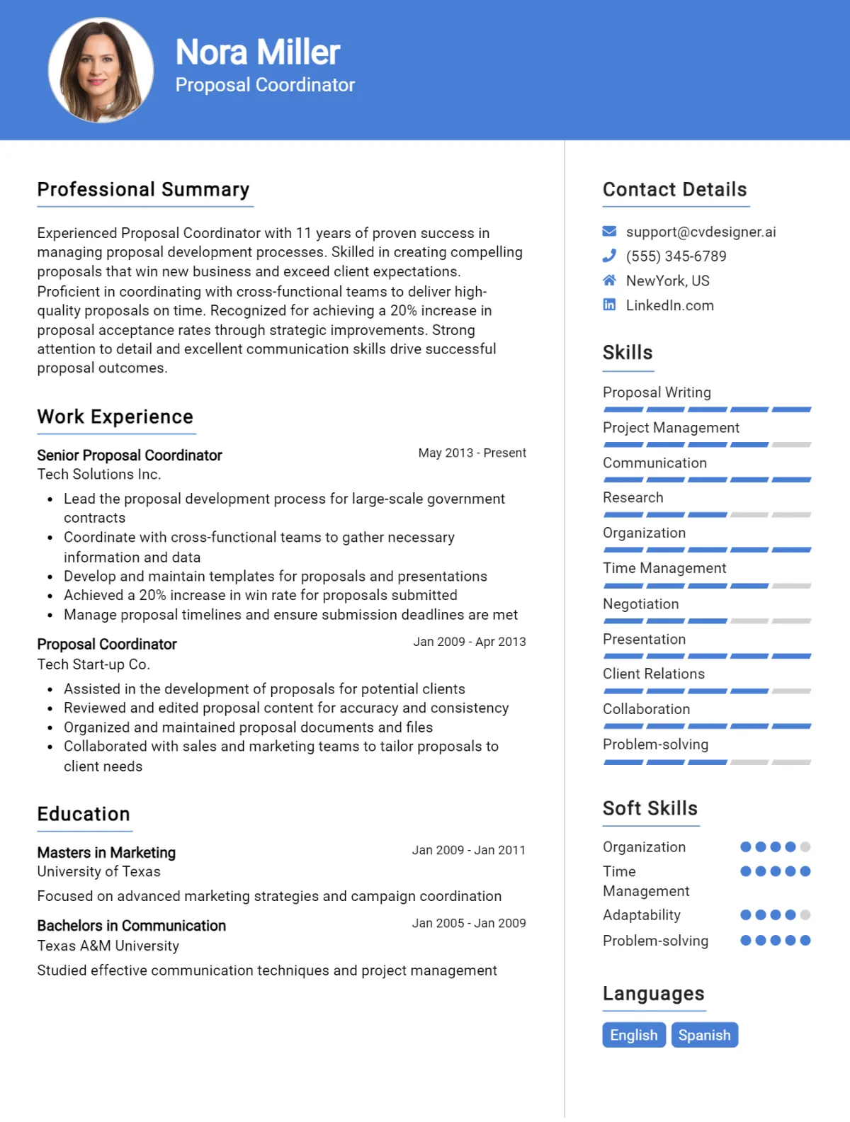 Proposal Coordinator CV Example For 2026: How to Craft a Winning CV Preview