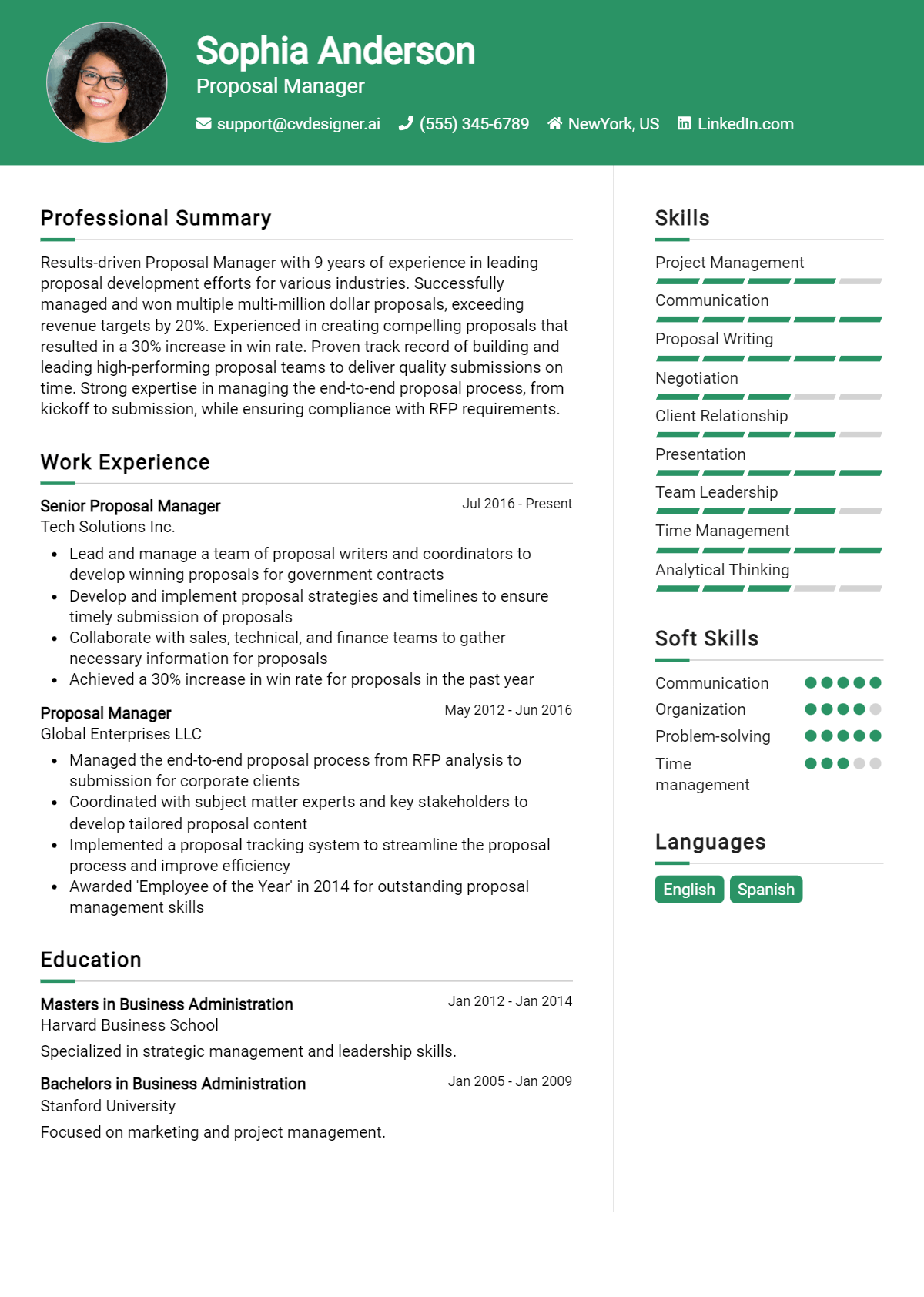 Proposal Manager Resume Example for 2026: Downloadable Templates Preview