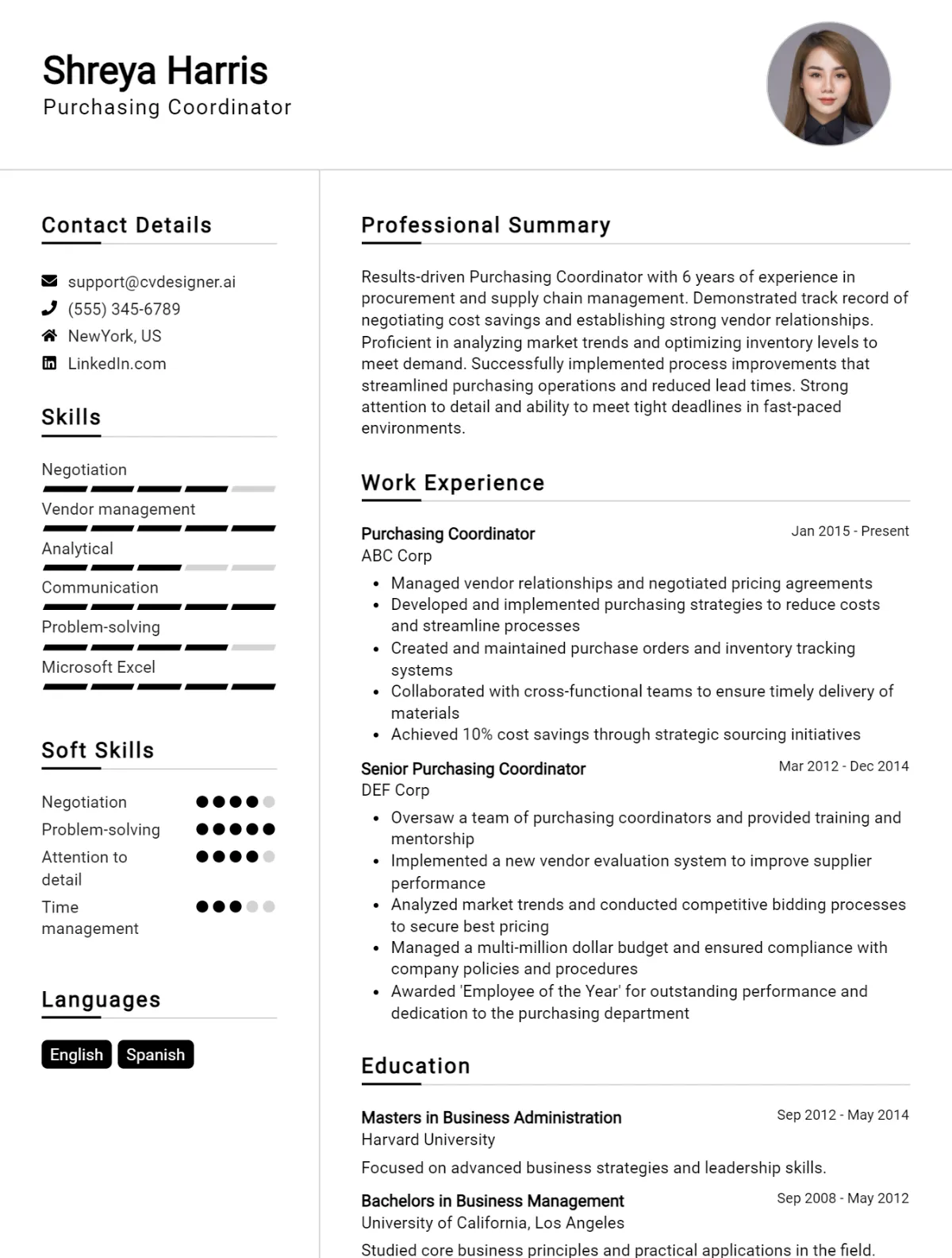 Purchasing Coordinator CV Example For 2026: Top Tips & Samples Preview
