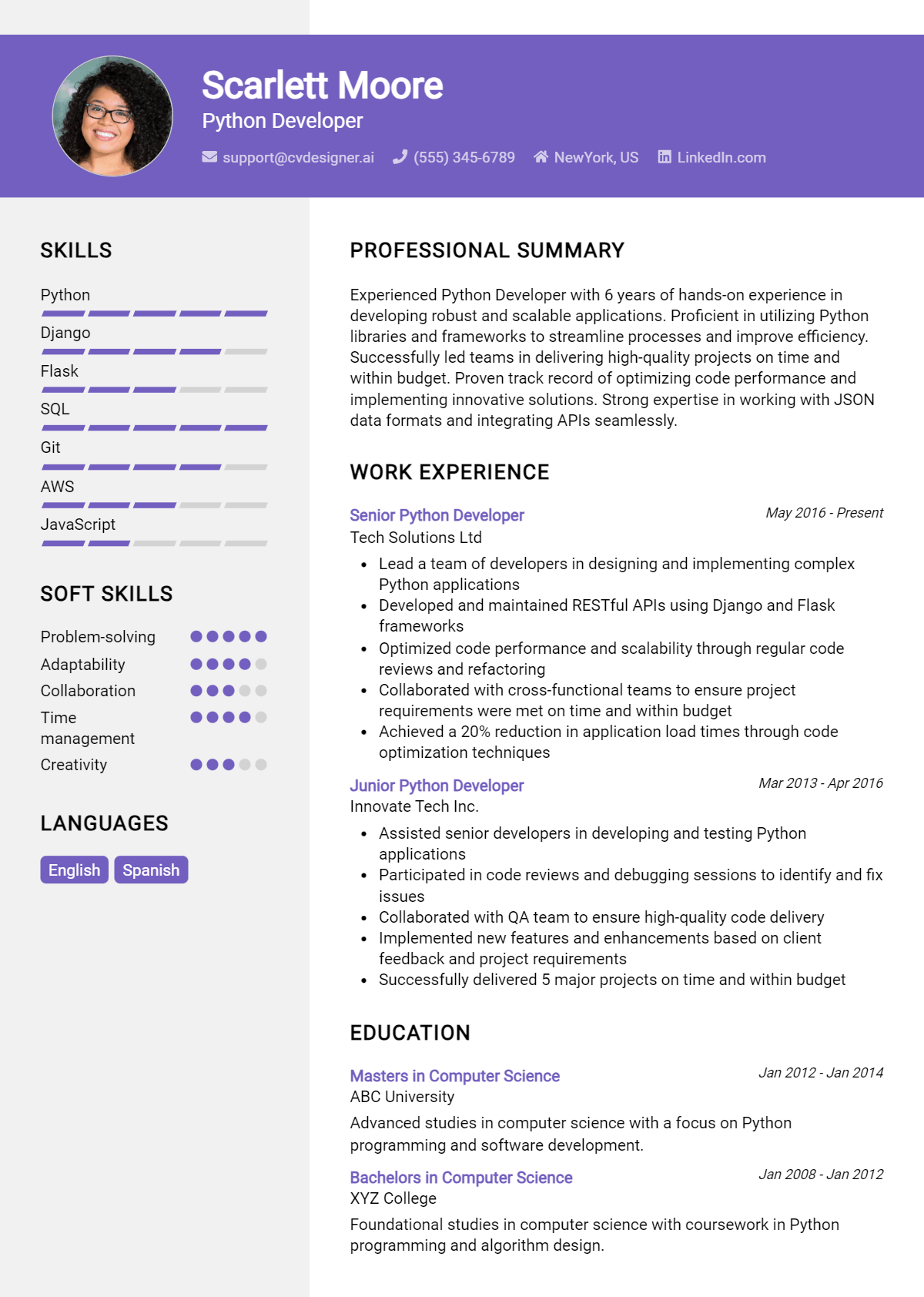 15 Python Developer Resume Examples for 2026: Best Writing Tips Preview
