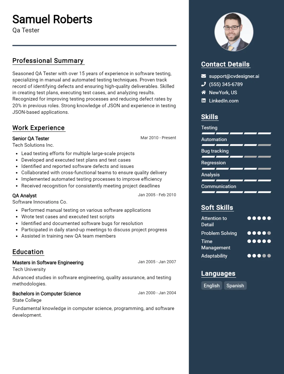7 QA Tester CV Examples for 2026: Proven Tips & Templates Preview