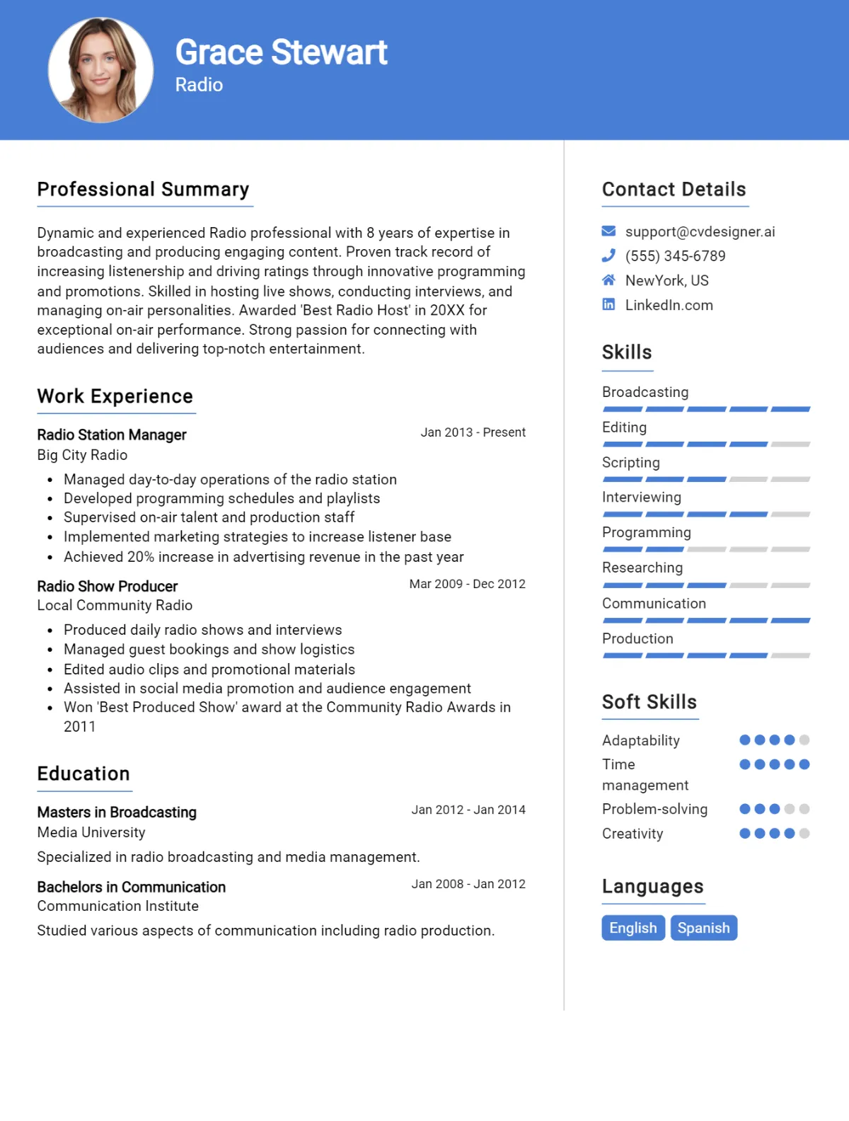 Radio CV Example For 2026: How to Craft a Winning CV Preview
