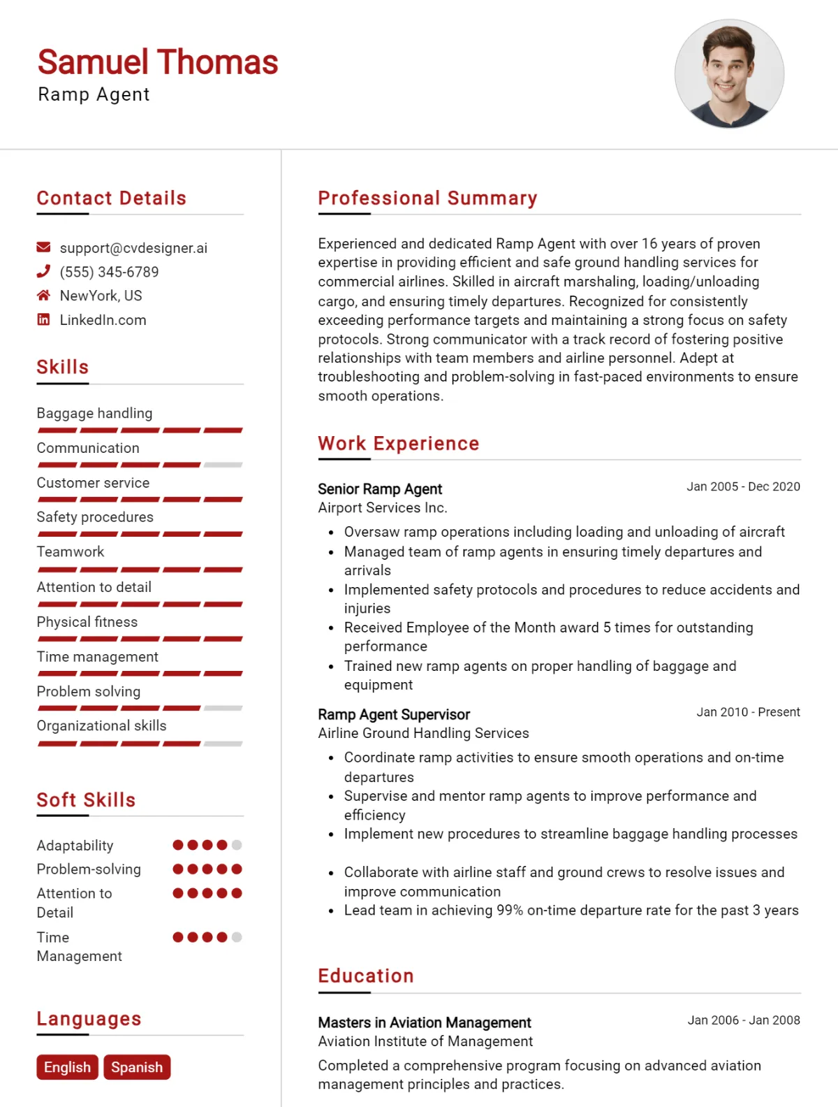 Ramp Agent CV Example For 2026: Tips to Stand Out Preview