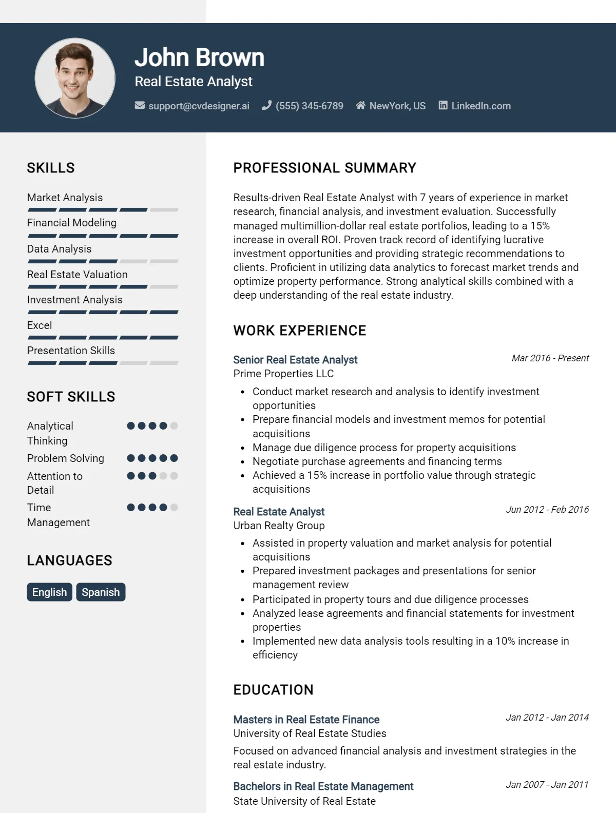 7 Real Estate Analyst CV Examples For 2026: Expert Tips & Templates Preview
