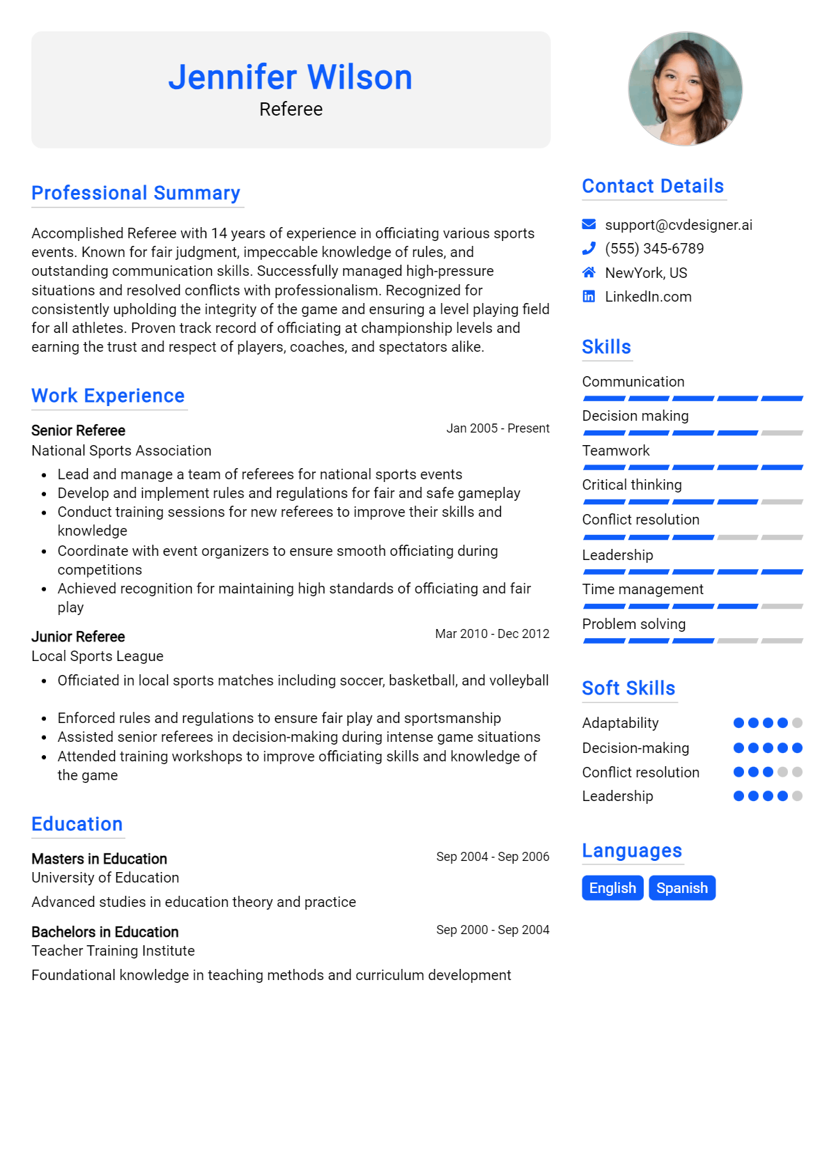 Referee Resume Example for 2026: Top Templates Preview