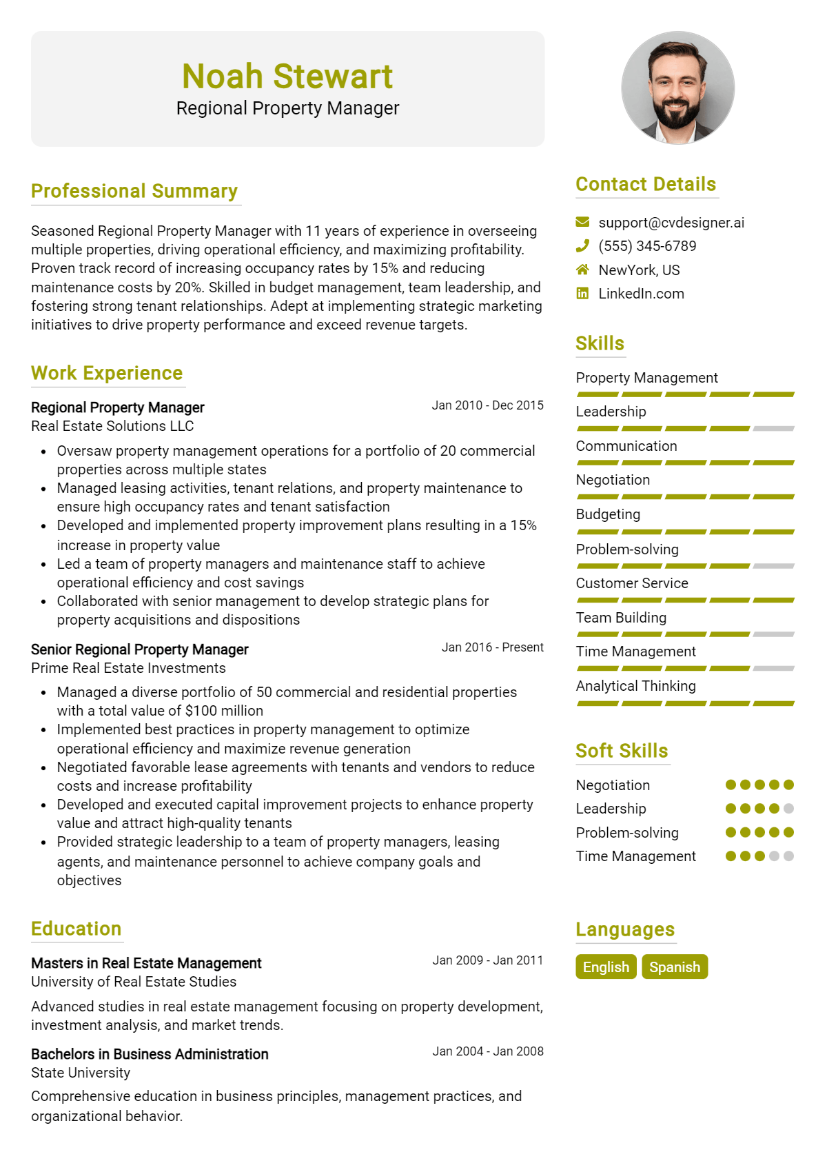 9 Regional Property Manager Resume Examples for 2026: Best Tips Preview