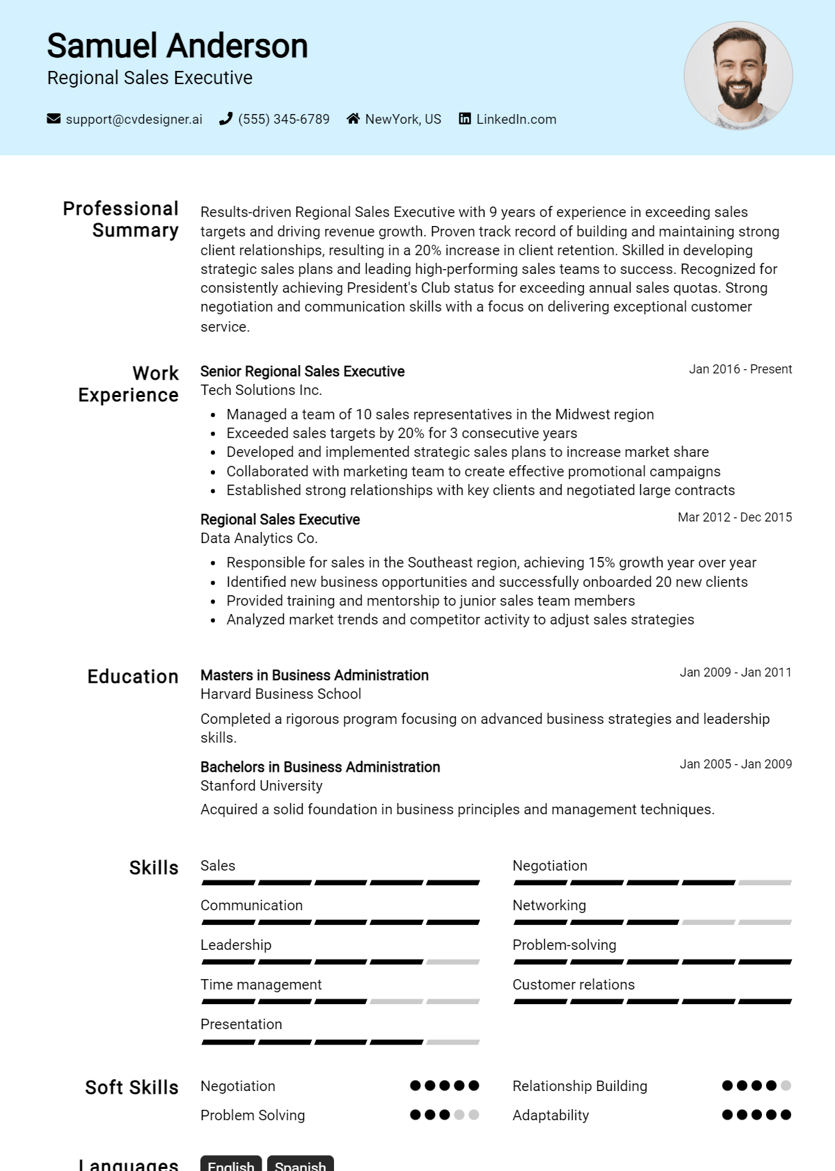 9 Regional Sales Executive Resume Examples for 2026: Expert Tips Preview