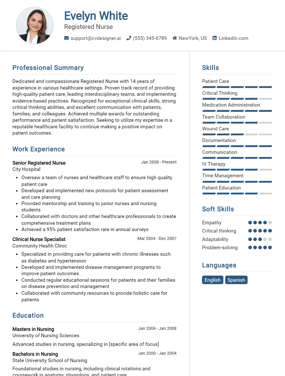 25 Registered Nurse CV Examples For 2026: Expert Tips & Templates Preview