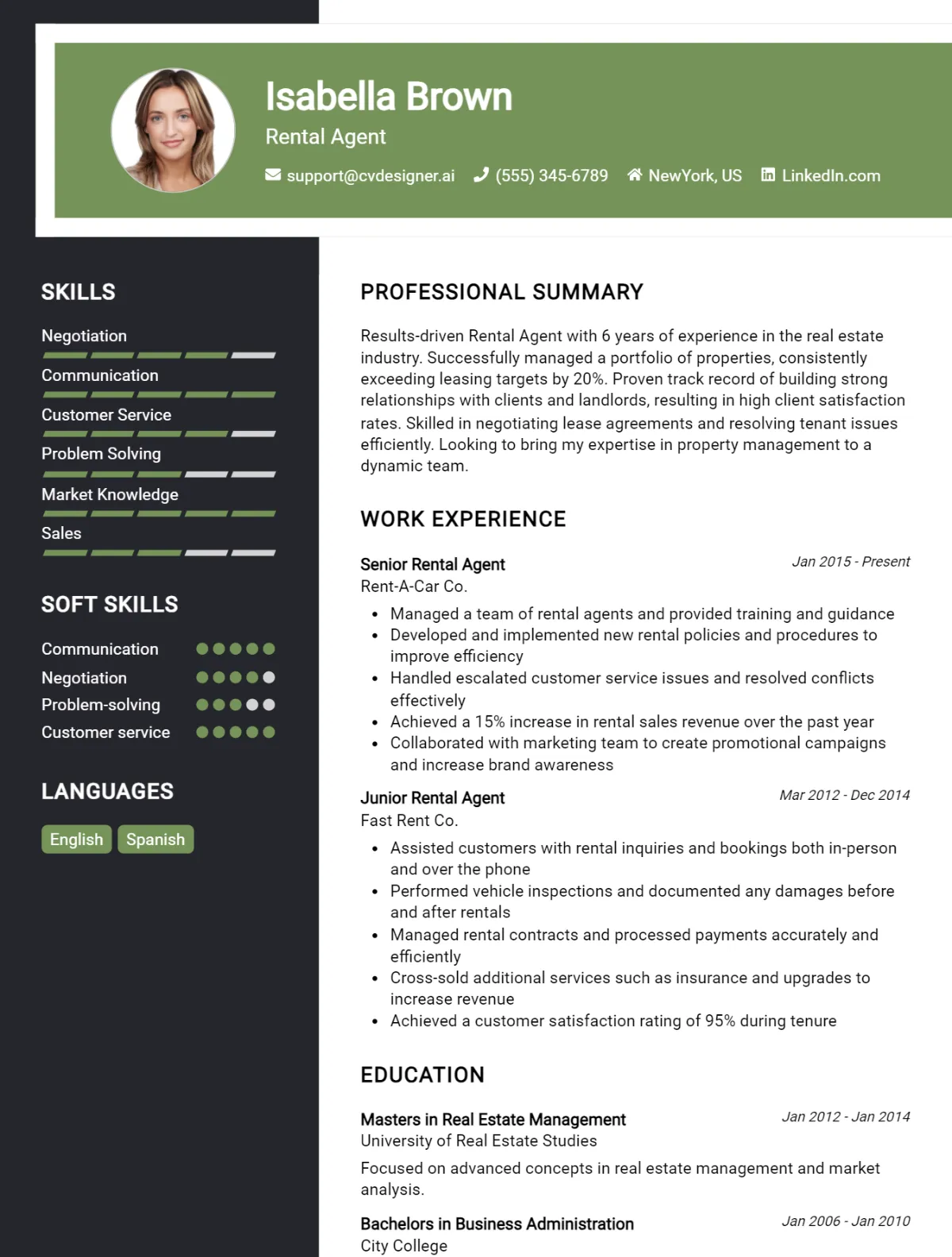 Rental Agent CV Example For 2026: Effective CV Writing Tips Preview