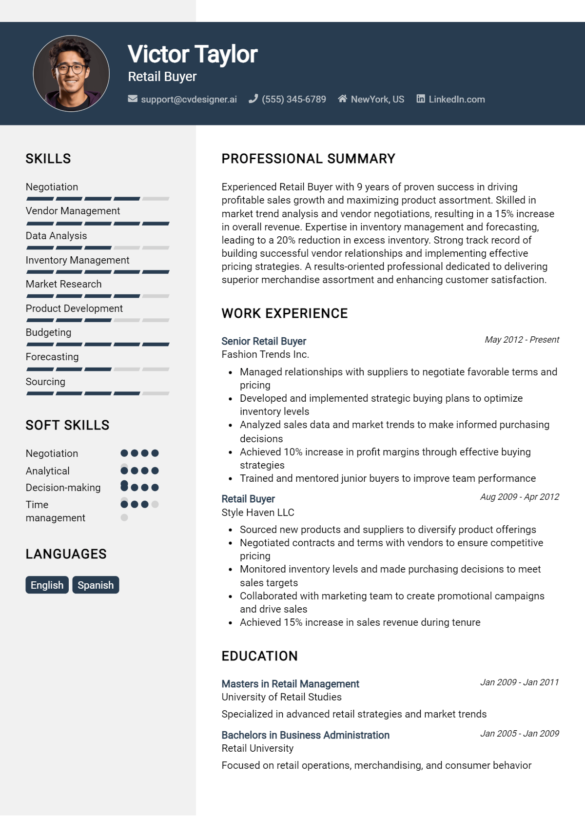 18 Retail Buyer Resume Examples And Templates for 2026 Preview