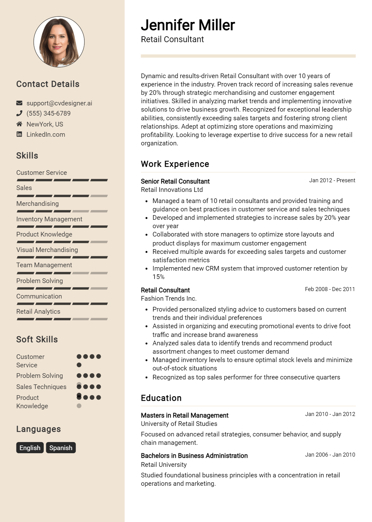 18 Retail Consultant Resume Examples And Templates for 2026 Preview