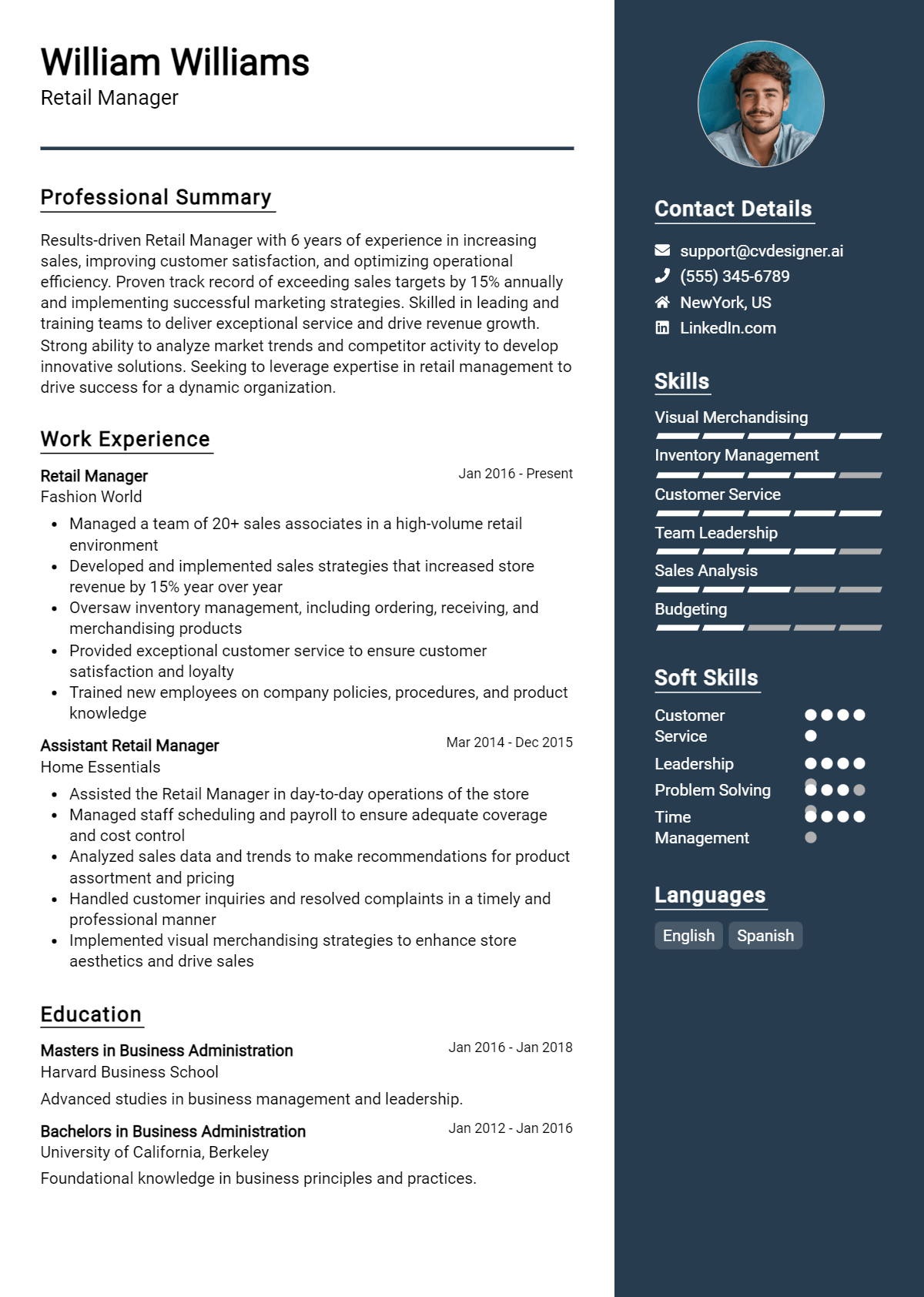 18 Retail Manager Resume Examples And Templates for 2026 Preview