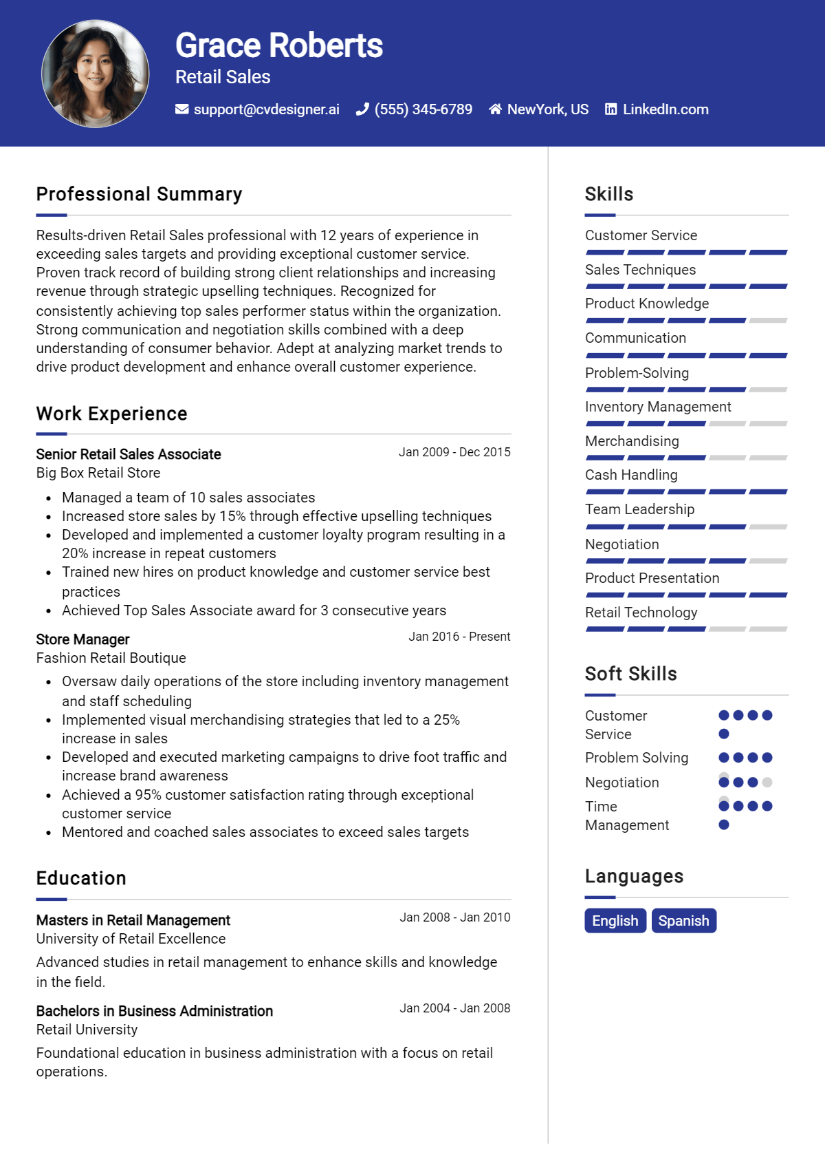 18 Retail Sales Resume Examples And Templates for 2026 Preview