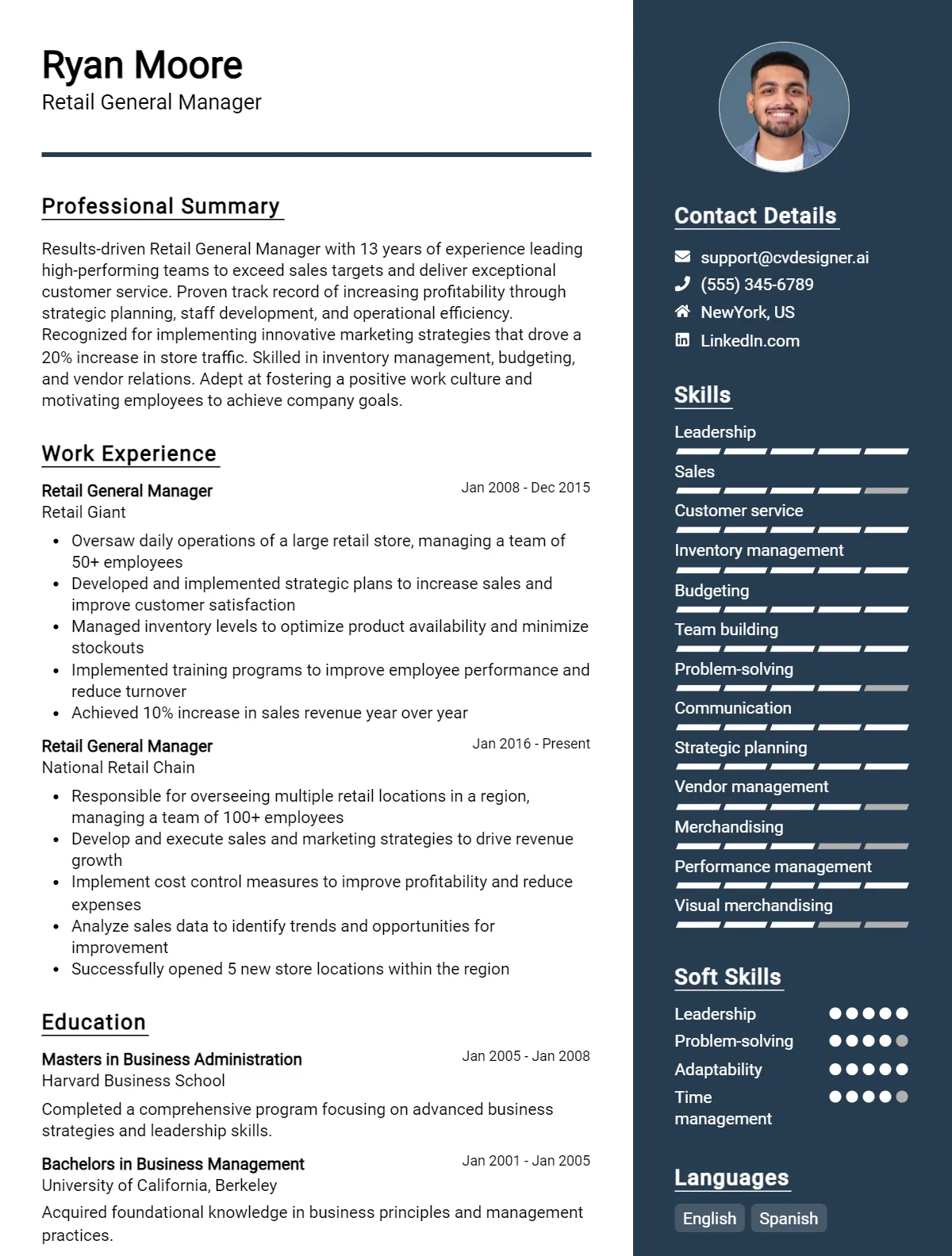 Retail General Manager CV Example For 2026: Tips to Stand Out Preview