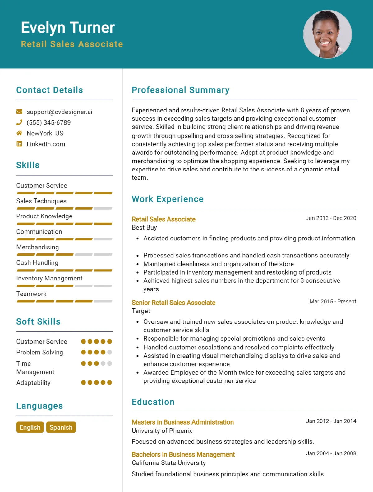 Retail Sales Associate CV Example For 2026: Top Tips & Samples Preview