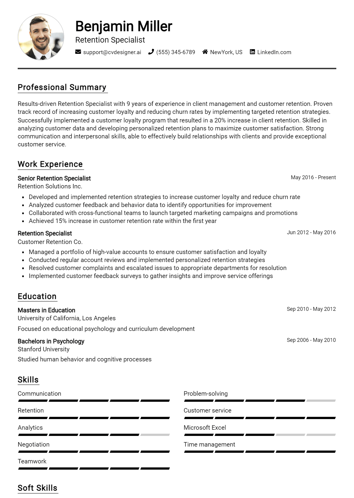 Retention Specialist Resume Example for 2026: Strategies & Templates Preview