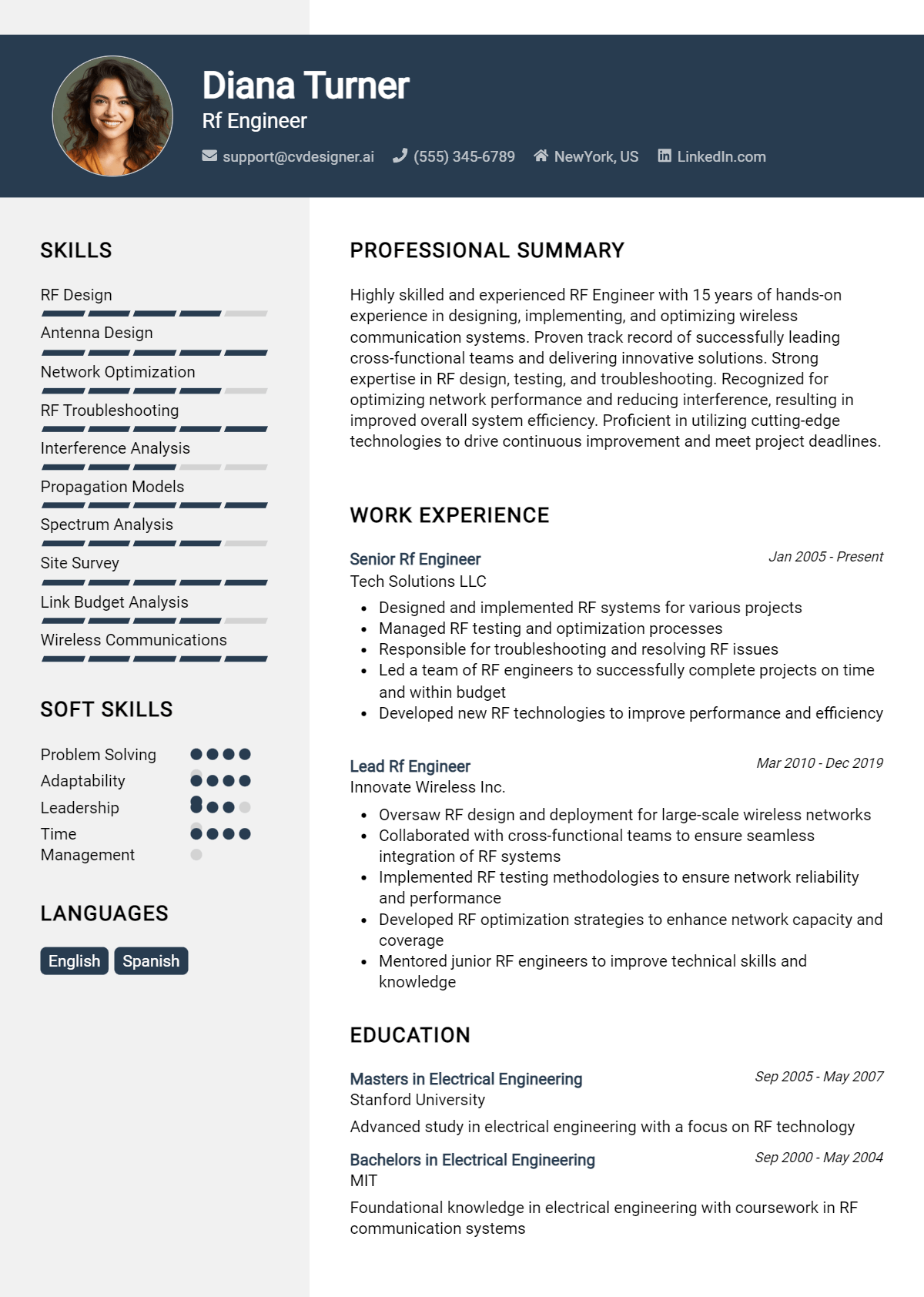 RF Engineer Resume Example for 2026: Proven Tips & Templates Preview