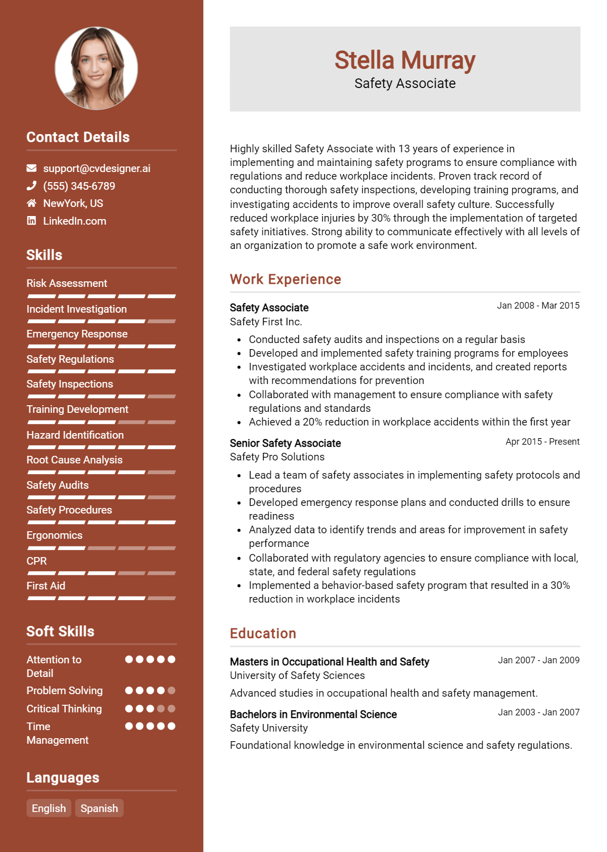 Safety Associate Resume Example for 2026: Best Writing Tips Preview