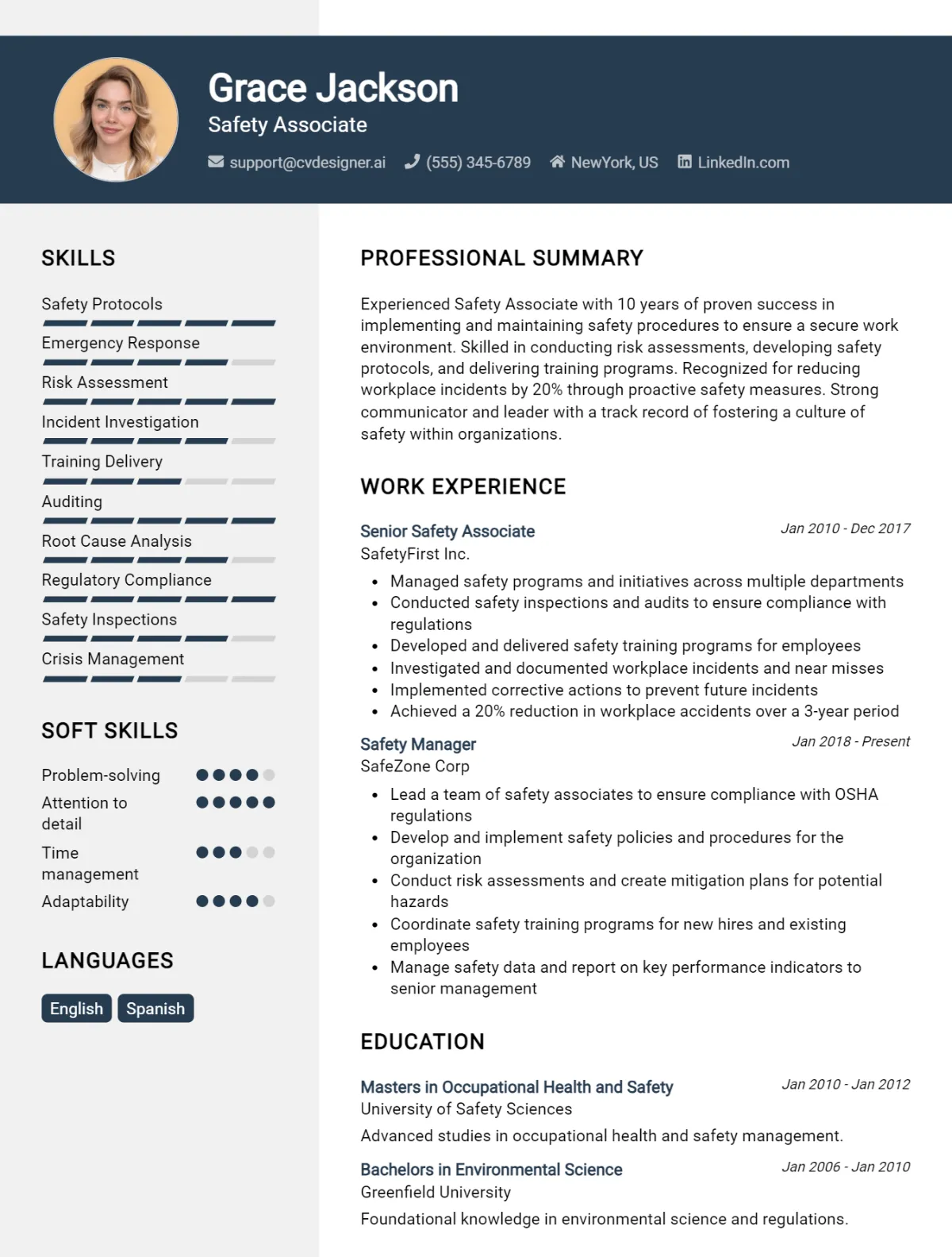 Safety Associate CV Example For 2026: Best Formatting Tips Preview