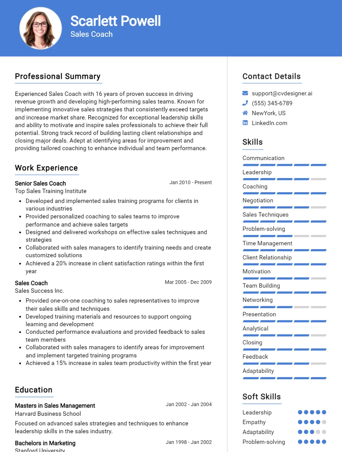 Sales Coach CV Example For 2026: Best Tips & Templates Preview