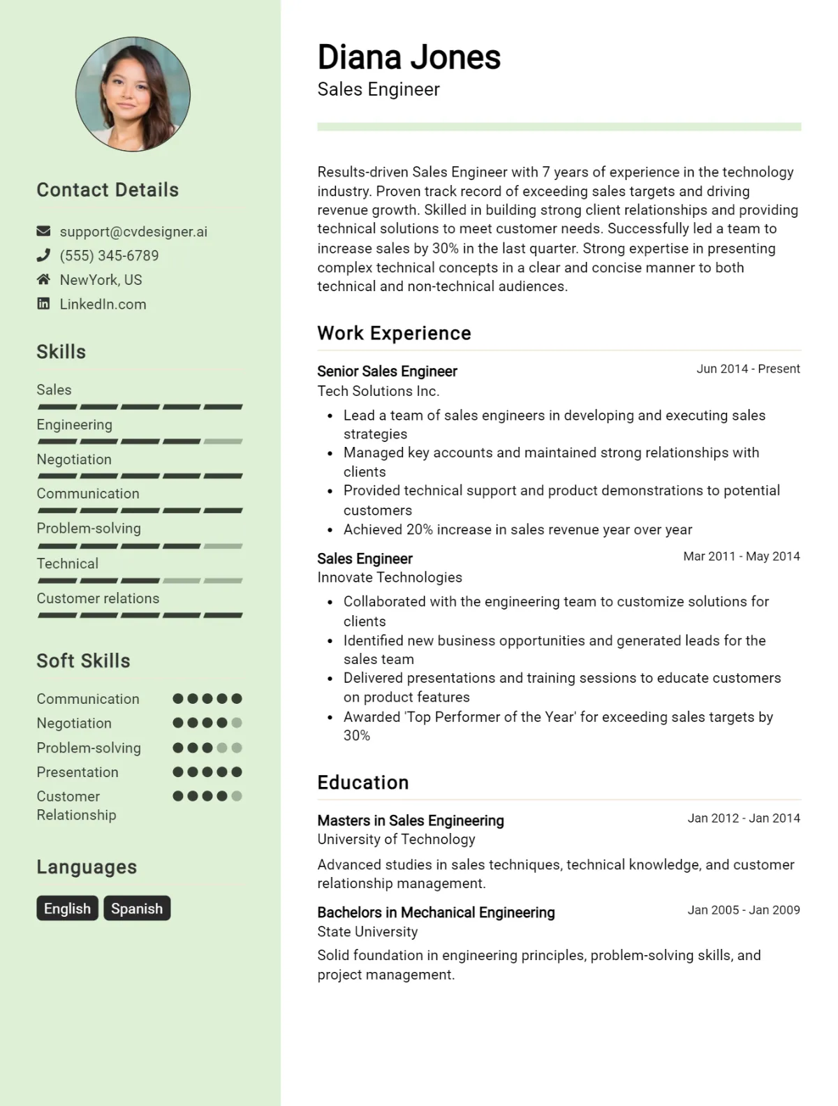 Sales Engineer CV Example For 2026: Tips to Stand Out Preview