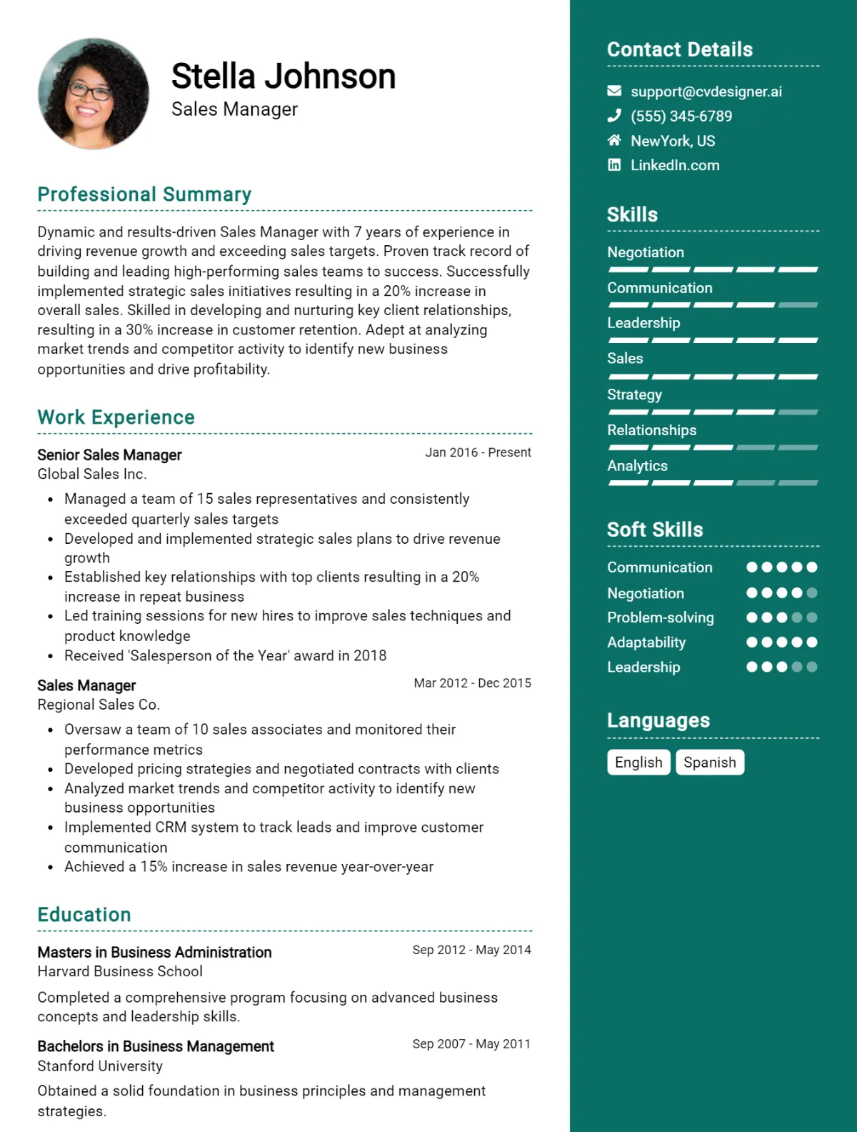 14 Sales Manager CV Examples And Templates For 2026 Preview
