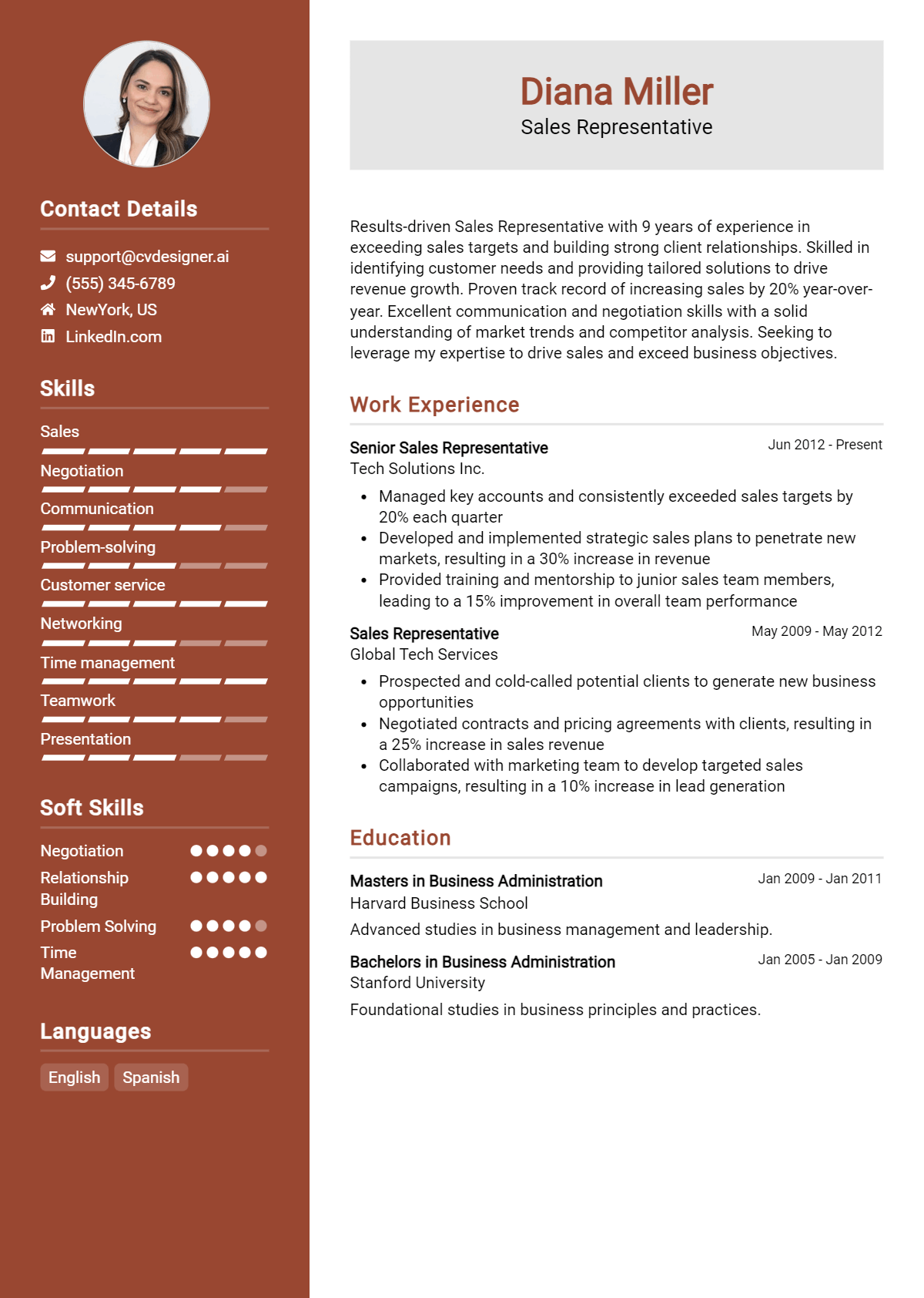 Sales Representative Resume Example for 2026: Tips & Templates Preview