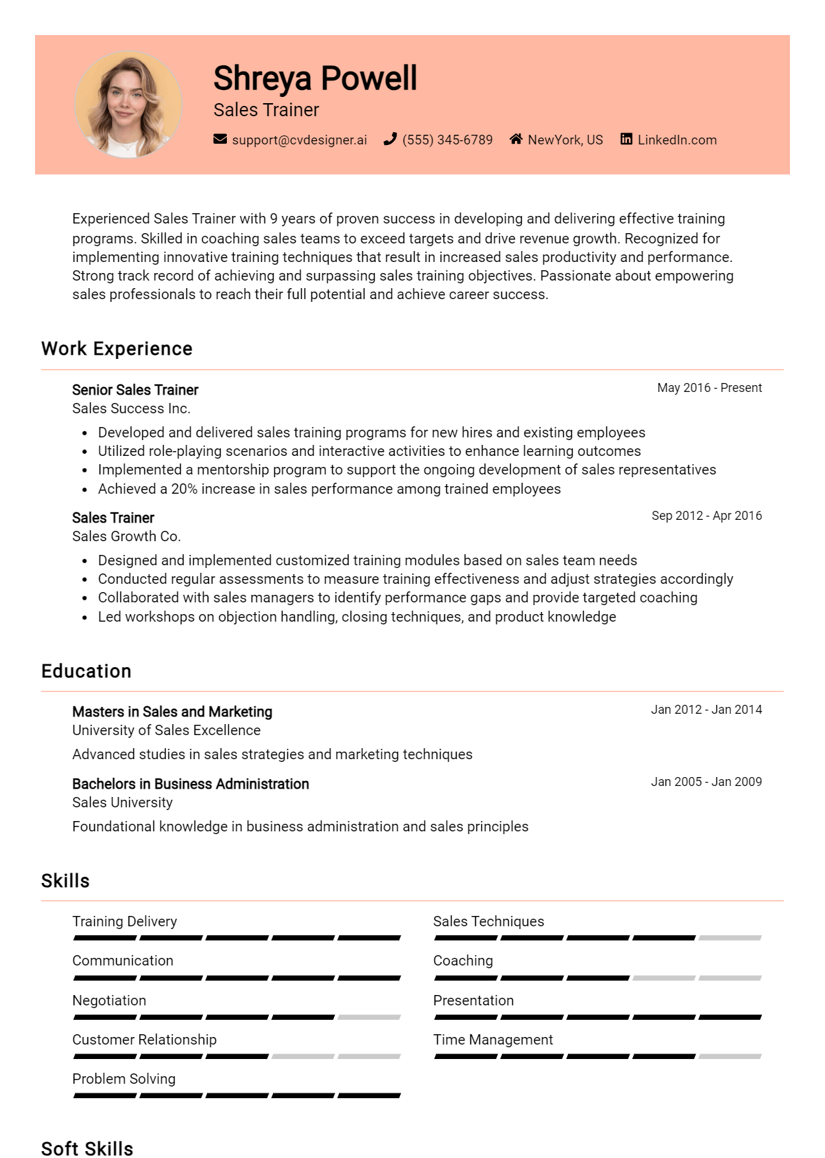 Sales Trainer Resume Example for 2026: Best Writing Tips Preview