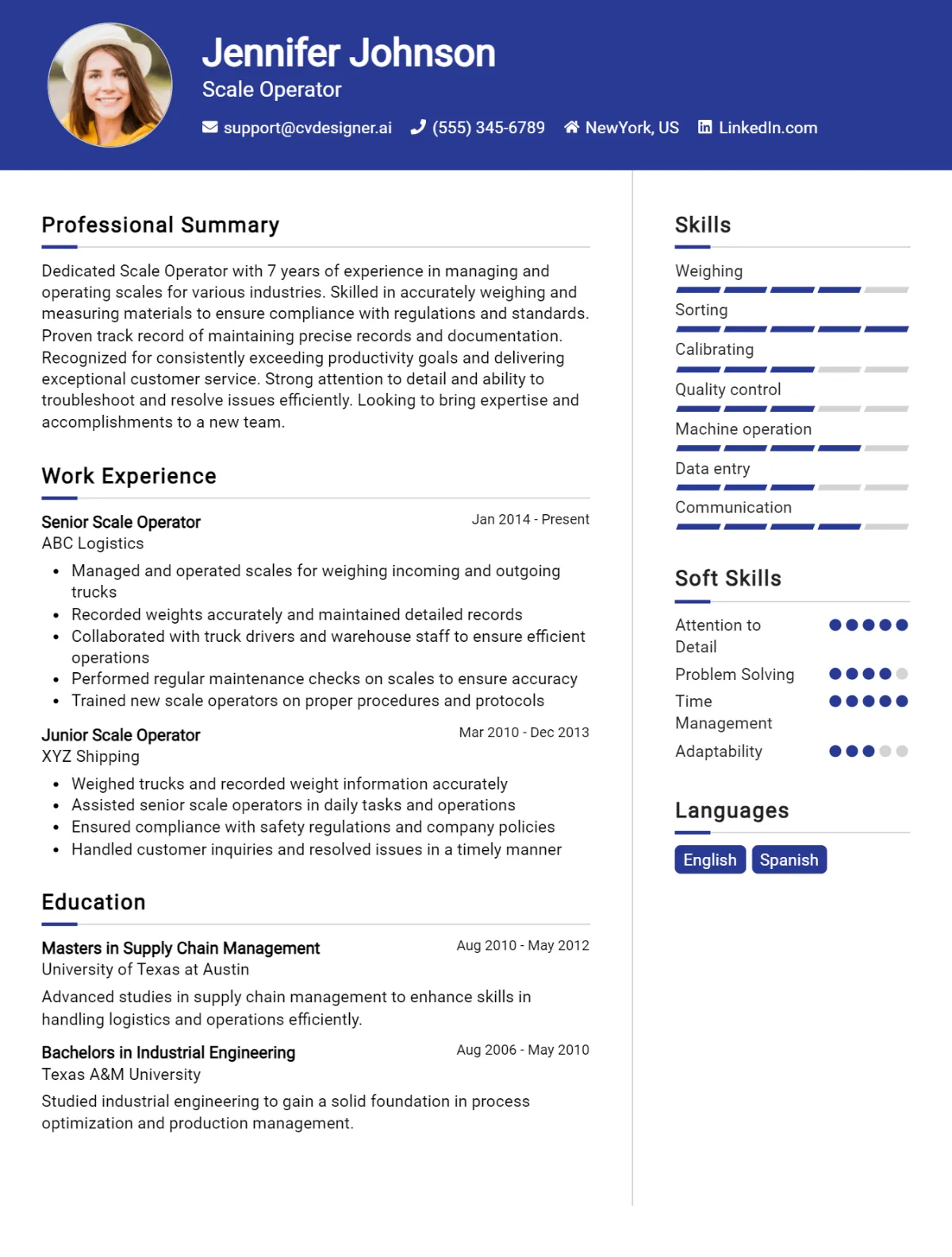 Scale Operator CV Example For 2026: How to Craft a Winning CV Preview