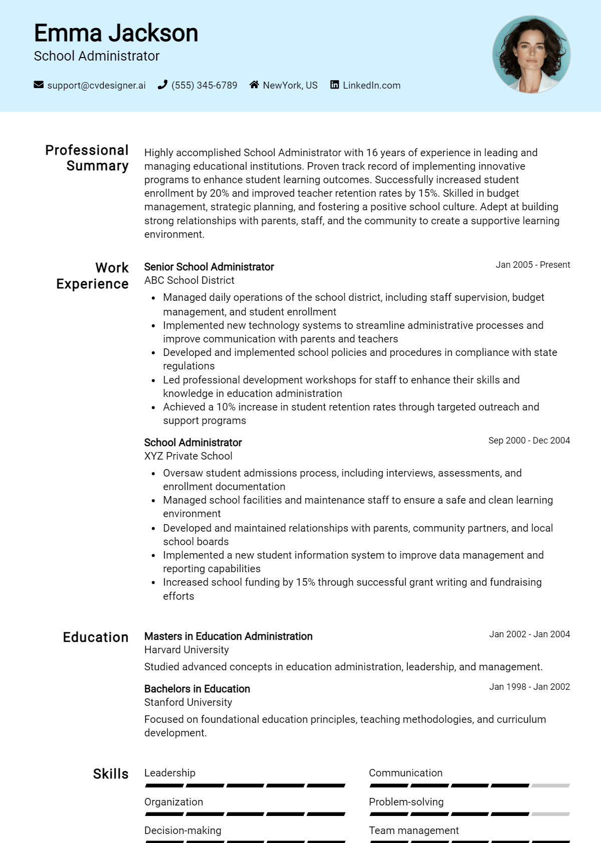 School Administrator Resume Example for 2026: Ultimate Guide Preview