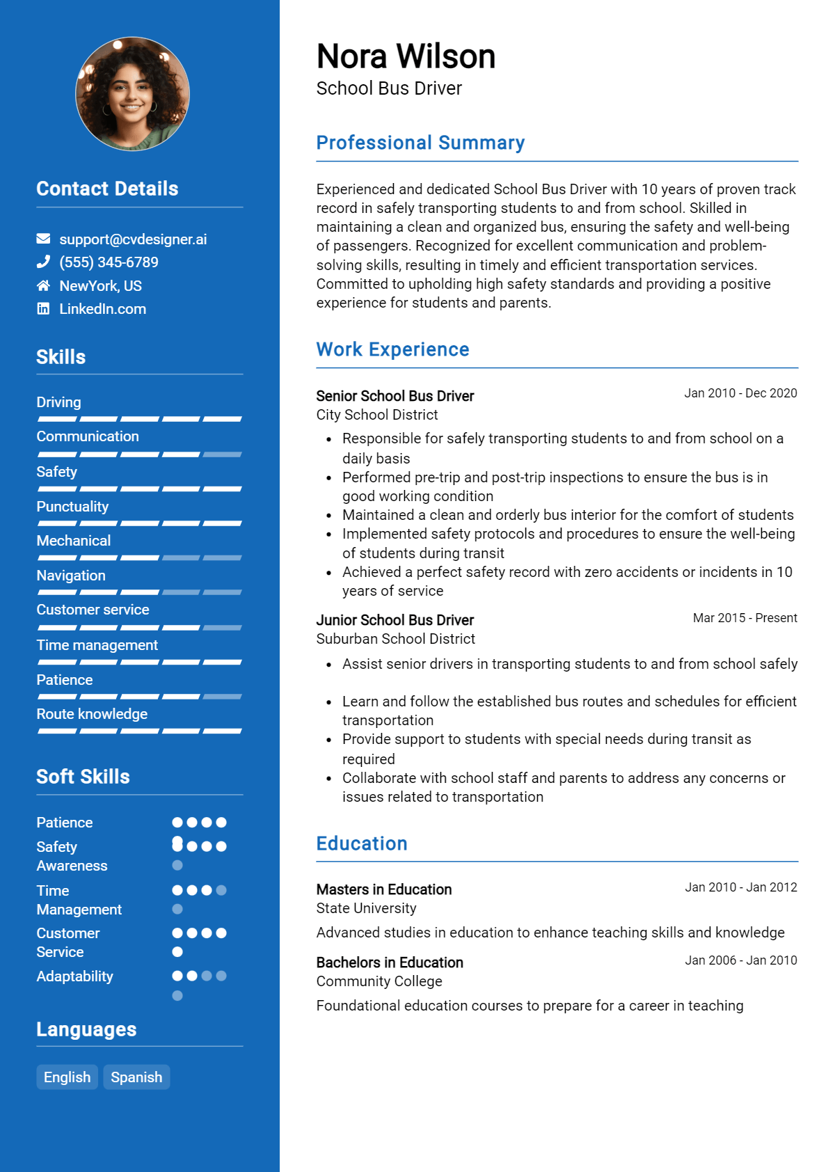 22 School Bus Driver Resume Examples for 2026: Free Templates Preview