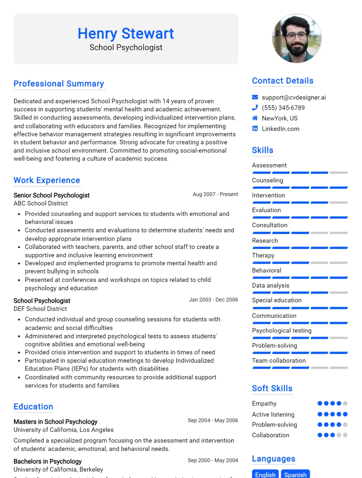 School Psychologist CV Example For 2026: Top Tips & Samples Preview