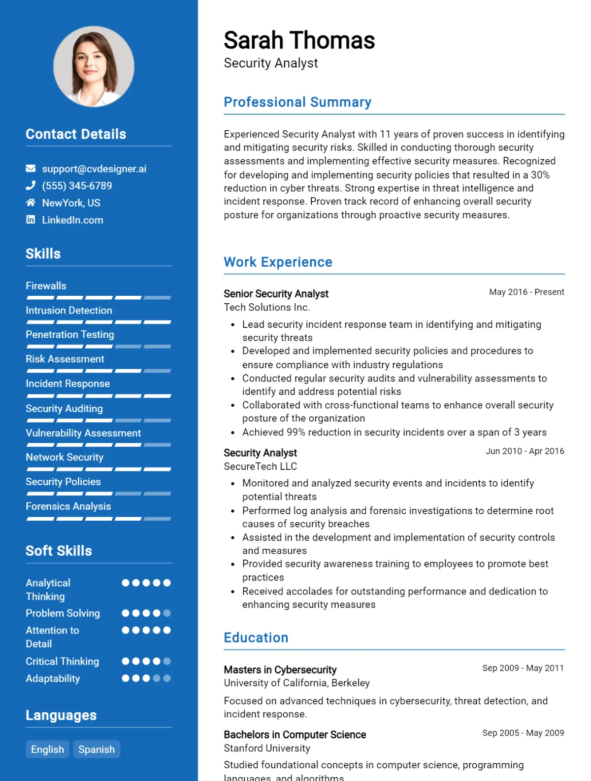 14 Security Analyst CV Examples For 2026: Tips to Stand Out Preview