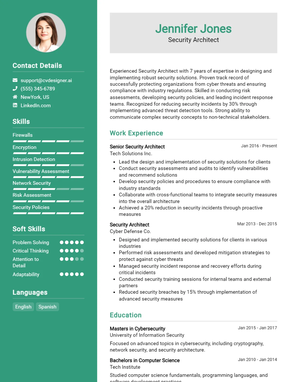 Security Architect CV Example For 2026: Expert Tips & Templates Preview