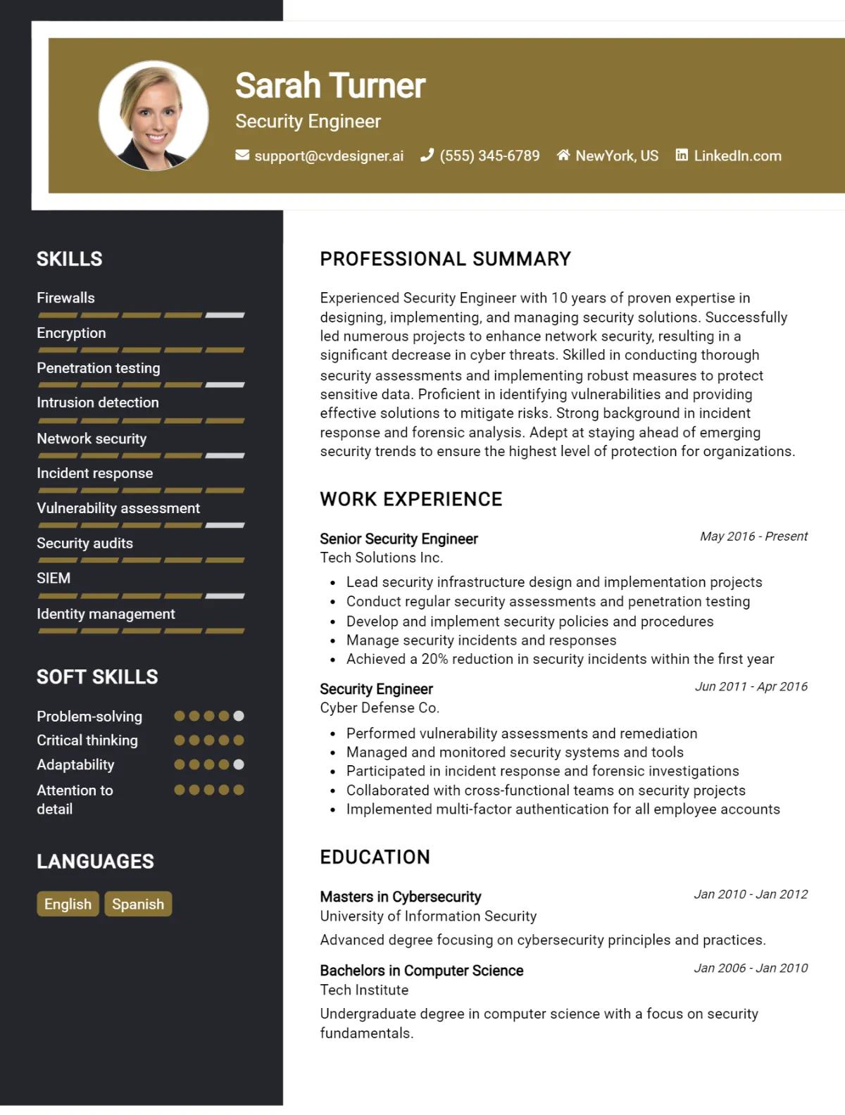 15 Security Engineer CV Examples And Free Templates For 2026 Preview