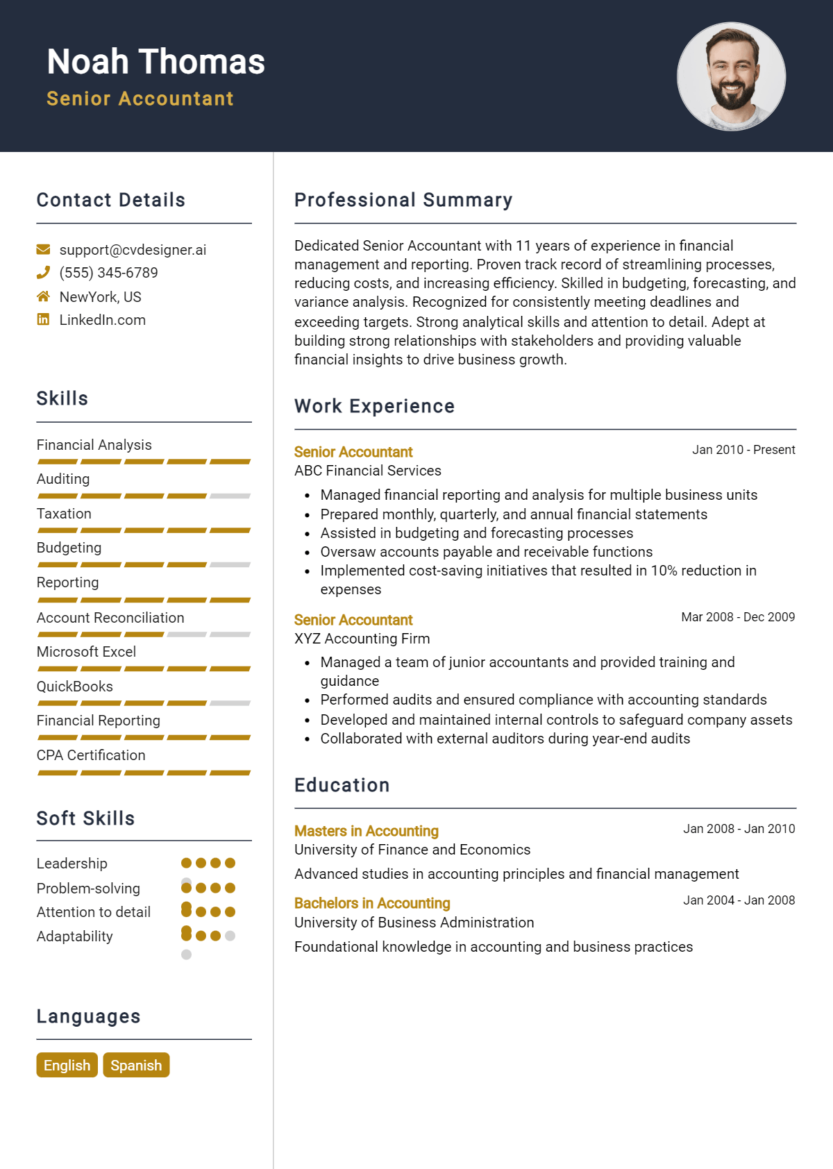 25 Senior Accountant Resume Examples And Templates for 2026 Preview