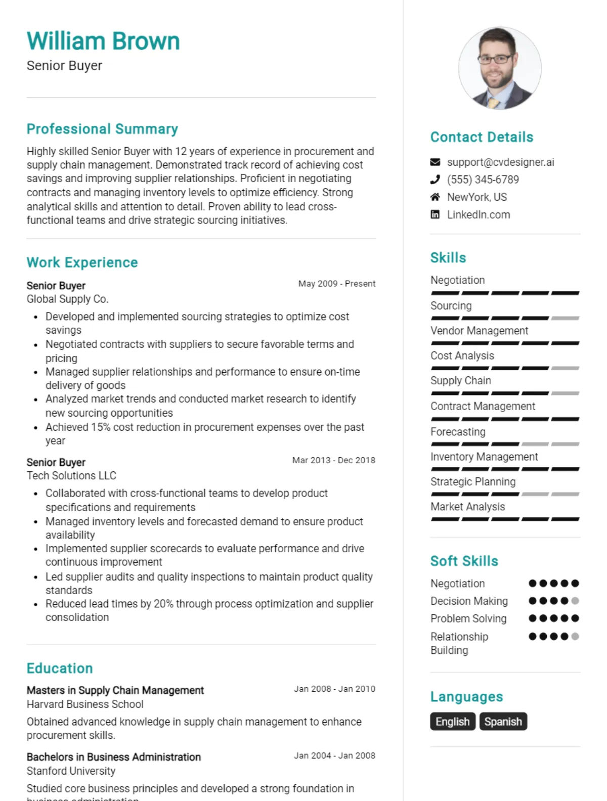 Senior Buyer CV Example For 2026: Tips to Stand Out Preview