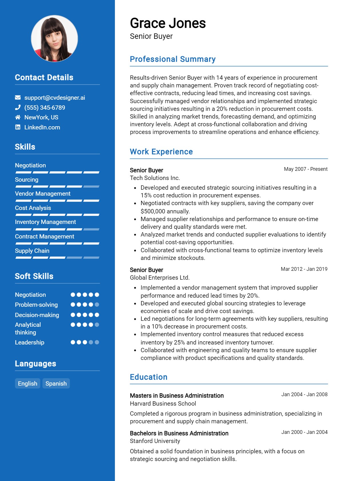 Senior Buyer Resume Example for 2026: Tips to Stand Out Preview