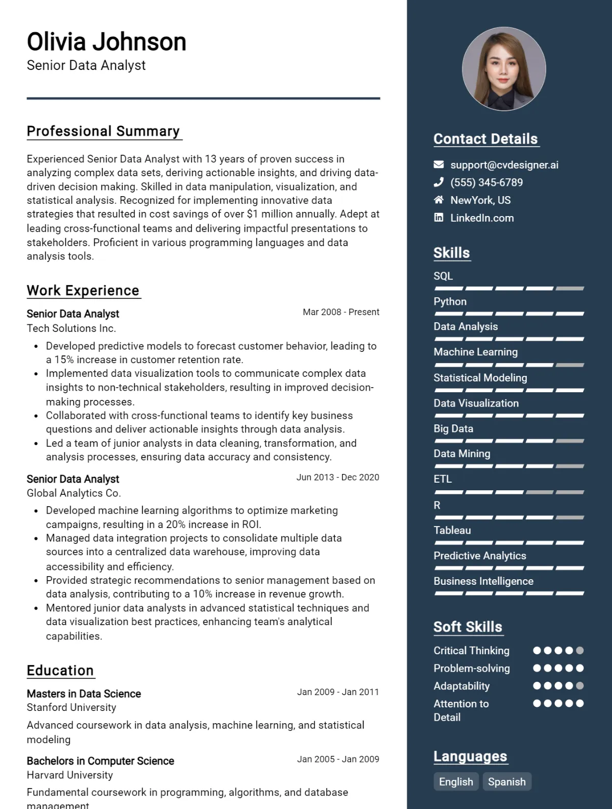 10 Senior Data Analyst CV Examples And Templates For 2026 Preview