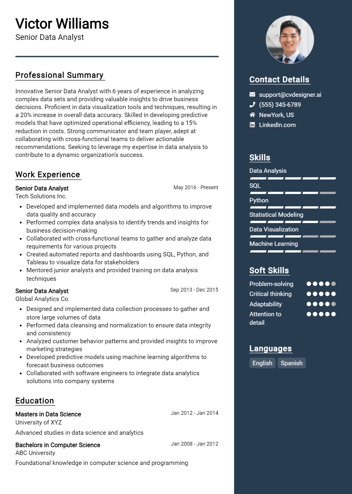 10 Senior Data Analyst Resume Examples for 2026: Best Writing Guide Preview
