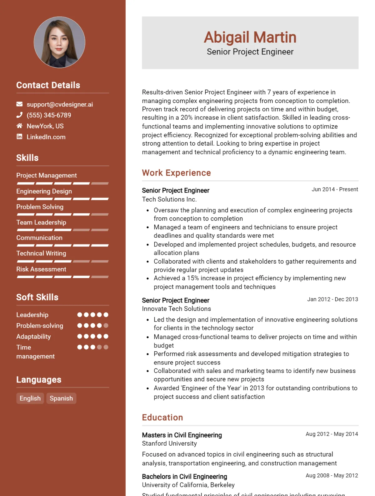 Senior Project Engineer CV Example For 2026: Top Tips & Samples Preview